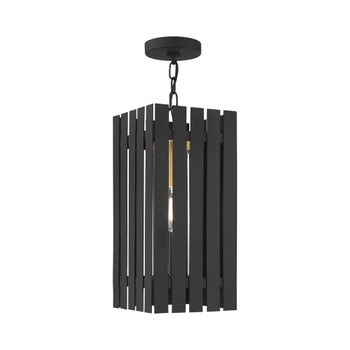 Livex Lighting 1 Lt Black Outdoor Pendant Lantern - 20757-04