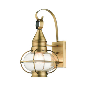 Livex Lighting 1 Lt Antique Brass Outdoor Wall Lantern - 26901-01