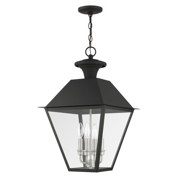 Livex Lighting 4 Lt Black Outdoor Pendant Lantern - 27224-04