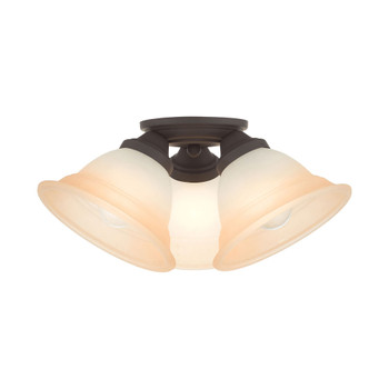 Livex Lighting 3 Lt Bronze Flush Mount - 40729-07