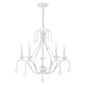 Livex Lighting 5 Lt Antique White Chandelier - 40845-60