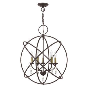 Livex Lighting 5 Lt Bronze Chandelier - 40905-07