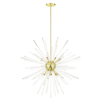 Livex Lighting 16 Lt Satin Brass  Foyer Pendant Chandelier - 41260-12