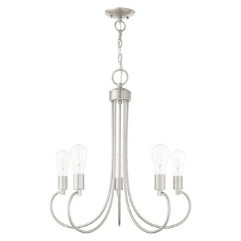 Livex Lighting 5 Lt Brushed Nickel Chandelier - 42925-91