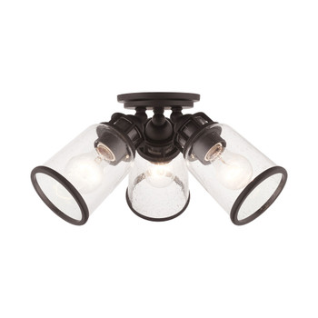 Livex Lighting 3 Lt Bronze Flush Mount - 45503-07