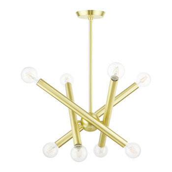 Livex Lighting 8 Lt Satin Brass  Chandelier - 45584-12