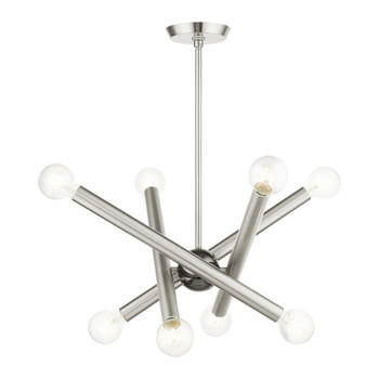 Livex Lighting 8 Lt Brushed Nickel Chandelier - 45584-91