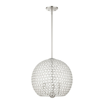 Livex Lighting 3 Lt Brushed Nickel Pendant - 45723-91