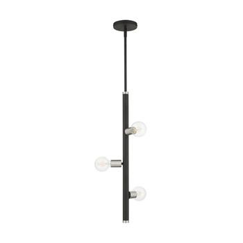 Livex Lighting 3 Lt Black Pendant - 45863-04