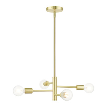 Livex Lighting 4 Lt Satin Brass  Chandelier - 45864-12