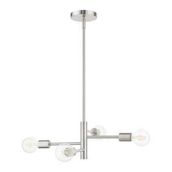 Livex Lighting 4 Lt Brushed Nickel Chandelier - 45864-91