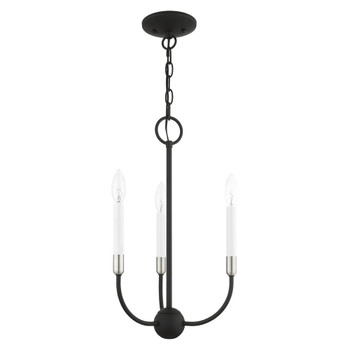 Livex Lighting 3 Lt Black Chandelier - 46063-04