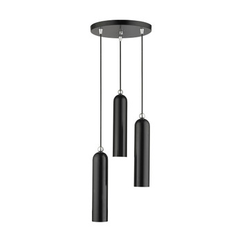 Livex Lighting 3 Lt Shiny Black Pendant - 46753-68