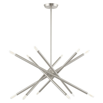 Livex Lighting 12 Lt Brushed Nickel Chandelier - 46776-91