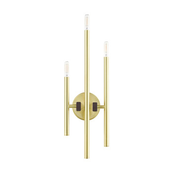 Livex Lighting 3 Lt Satin Brass  Ada Triple Sconce - 49343-12