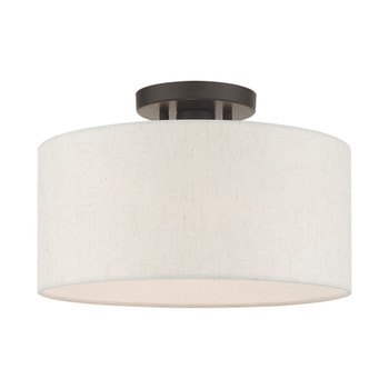 Livex Lighting 1 Lt English Bronze  Semi Flush - 49809-92