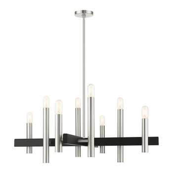 Livex Lighting 8 Lt Brushed Nickel Chandelier - 49998-91