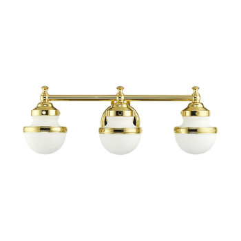 Livex Lighting 3 Lt Polished Brass Bath Vanity - 5713-02