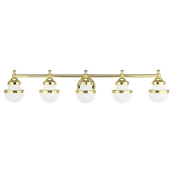 Livex Lighting 5 Lt Polished Brass Bath Vanity - 5715-02