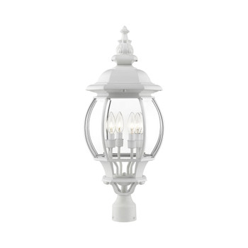 Livex Lighting 4 Lt Textured White  Outdoor Post Top Lantern - 7703-13