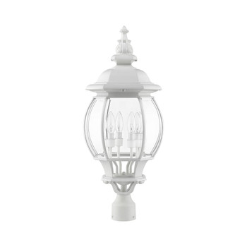 Livex Lighting 4 Lt Textured White  Outdoor Post Top Lantern - 7703-13