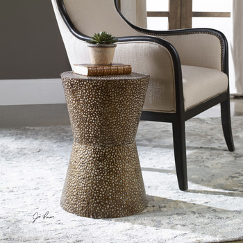 Uttermost Cutler Drum Shaped Accent Table