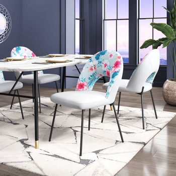 Torrey Dining Chair (Set of 2) Multicolor Print & Gray