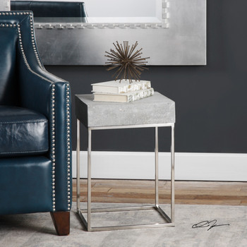 Uttermost Jude Concrete Accent Table