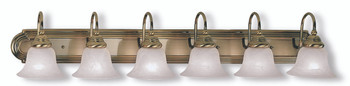 Livex Lighting 6 Light Antique Brass Bath Light - 1006-01