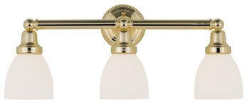 Livex Lighting 3 Light Polished Brass Bath Light - 1023-02