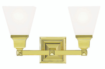 Livex Lighting 2 Light Polished Brass Bath Light - 1032-02