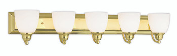 Livex Lighting 5 Light Polished Brass Bath Light - 10505-02