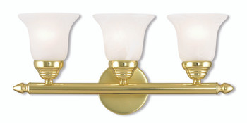 Livex Lighting 3 Light Polished Brass Bath Light - 1063-02