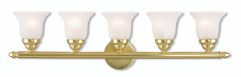 Livex Lighting 5 Light Polished Brass Bath Light - 1065-02