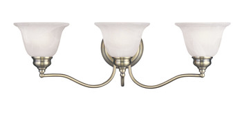 Livex Lighting 3 Light Antique Brass Bath Light - 1353-01