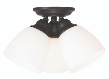 Livex Lighting 3 Light Bronze Ceiling Mount - 13664-07