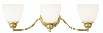 Livex Lighting 3 Light Polished Brass Bath Light - 13673-02