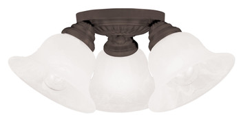 Livex Lighting 3 Light Bronze Ceiling Mount - 1529-07