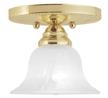 Livex Lighting 1 Light Polished Brass Ceiling Mount - 1530-02