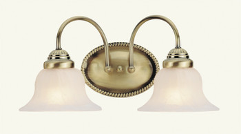 Livex Lighting 2 Light Antique Brass Bath Light - 1532-01