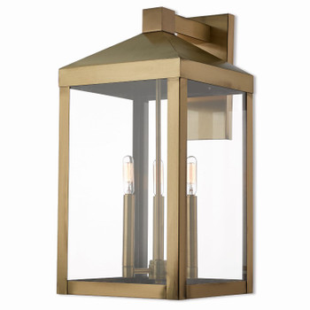 Livex Lighting 3 Lt Ab Outdoor Wall Lantern - 20585-01