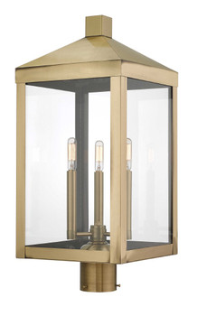Livex Lighting 3 Lt Ab Outdoor Post Top Lantern - 20586-01