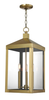 Livex Lighting 3 Lt Ab Outdoor Pendant Lantern - 20587-01