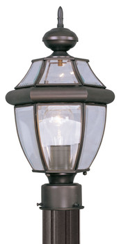 Livex Lighting 1 Light Bronze Outdoor Post Lantern - 2153-07