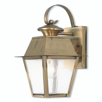 Livex Lighting 1 Light Ab Outdoor Wall Lantern - 2162-01