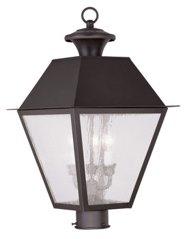 Livex Lighting 3 Light Bronze Outdoor Post Lantern - 2169-07