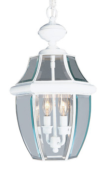 Livex Lighting 2 Light White Outdoor Chain Lantern - 2255-03