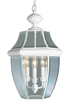 Livex Lighting 3 Light White Outdoor Chain Lantern - 2355-03