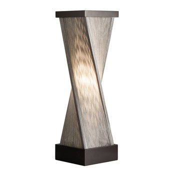 Nova of California Torque 24" Accent Table Lamp In Espresso And Satin Nickel With Online Switch 1-Light