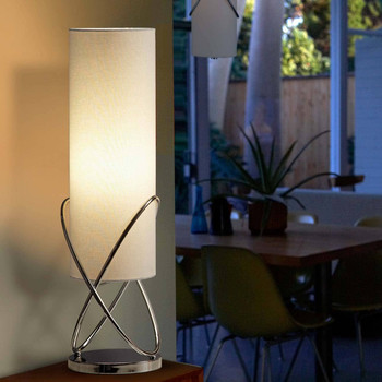 Nova of California Internal 27" Table Lamp In Chrome With Dimmer Switch